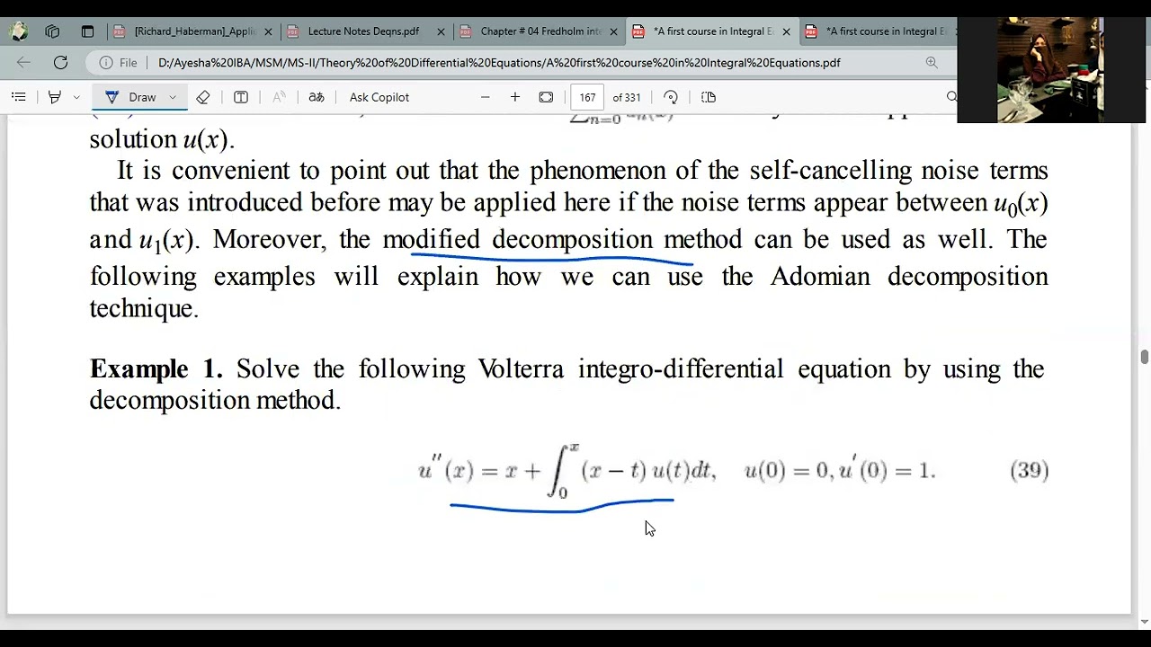 Volterra Integral equations 