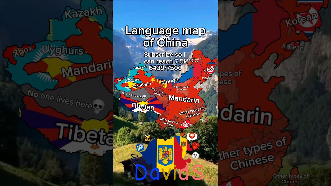 Language map of China #europe #shorts #subscribe #mapper #mapping #geography #map #china #language