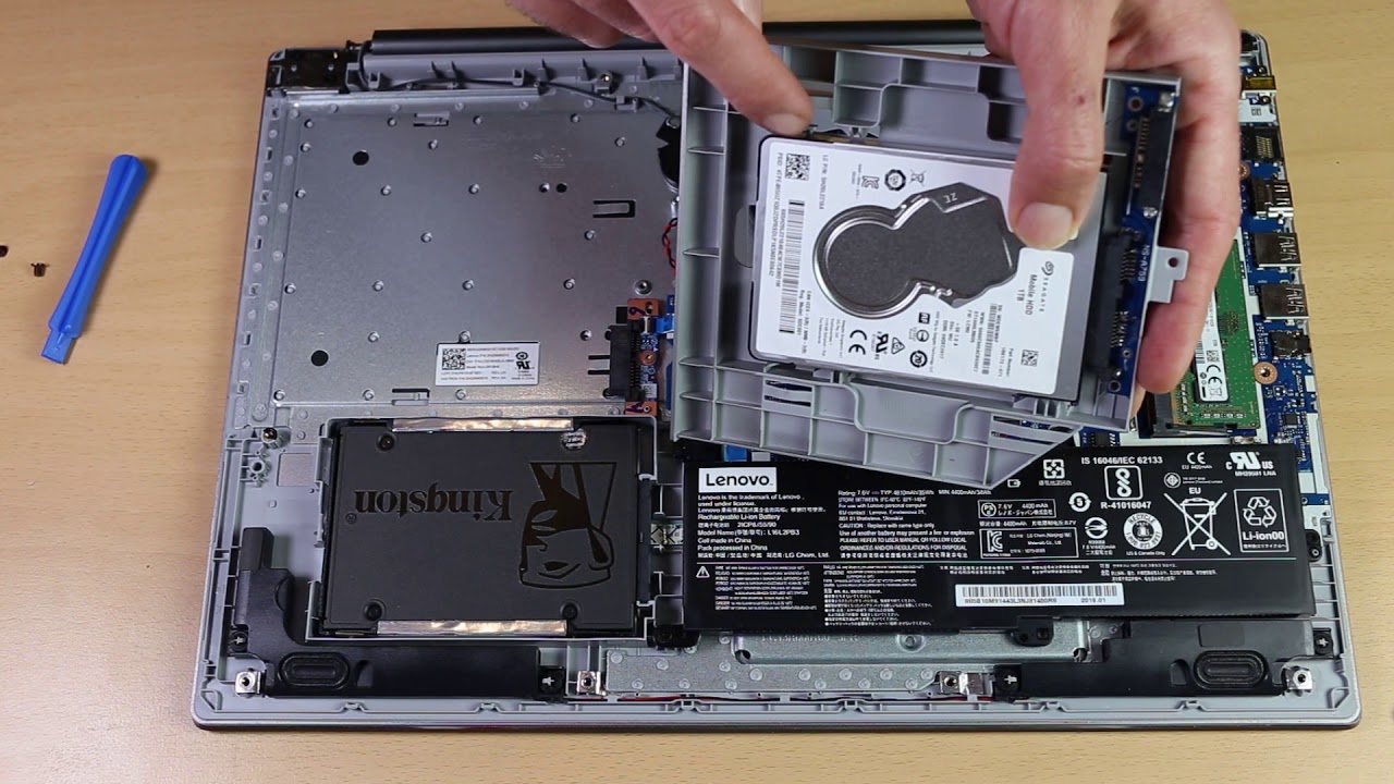Lenovo Ideapad 520 : how to disassemble and upgrade ram ssd m 2