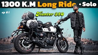 MY FIRST SOLO 1300 km LONG RIDE ON HUNTER 350  Pune to Kanpur | Indore ep 01