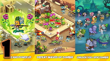Zombie Farm - Plant Defense - Gameplay Walkthrough Part 1 (iOS,Android)