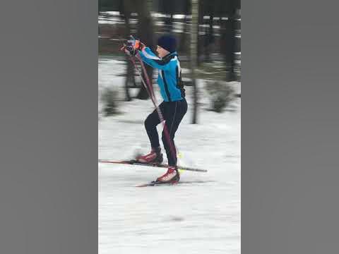 Коньковый одновременный одношажный ход - YouTube