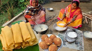 Grandma special PATISHAPTA PITHA recipe | পাটিসাপটা পিঠা রেসিপি | screenshot 4