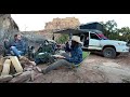 Firebox Stove Cooking In Utah's Remote Desert Wilderness Family Truck Camper + RTT Sleeps Six