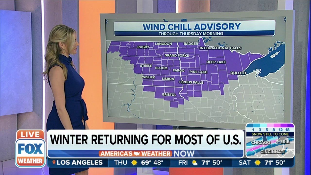 Below Zero Wind Chill Temperatures Expected In Northern Plains - YouTube