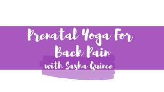 Prenatal Yoga For Back Pain