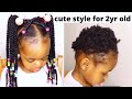 Can't Braid or Cornrow?  Try this Super Cute Hairstyle For Toddler/ Kid with SHORT HAIR.