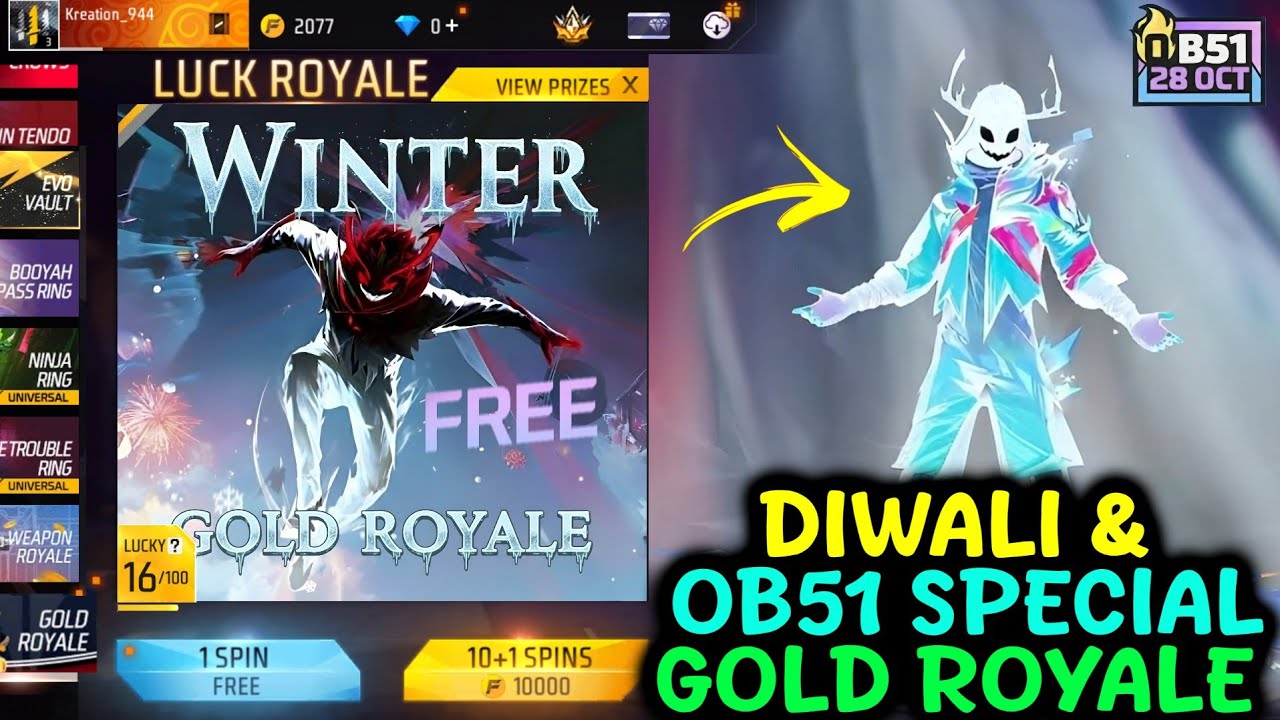 NEXT OB51 GOLD ROYALE BUNDLE +DIWALI🔥 -