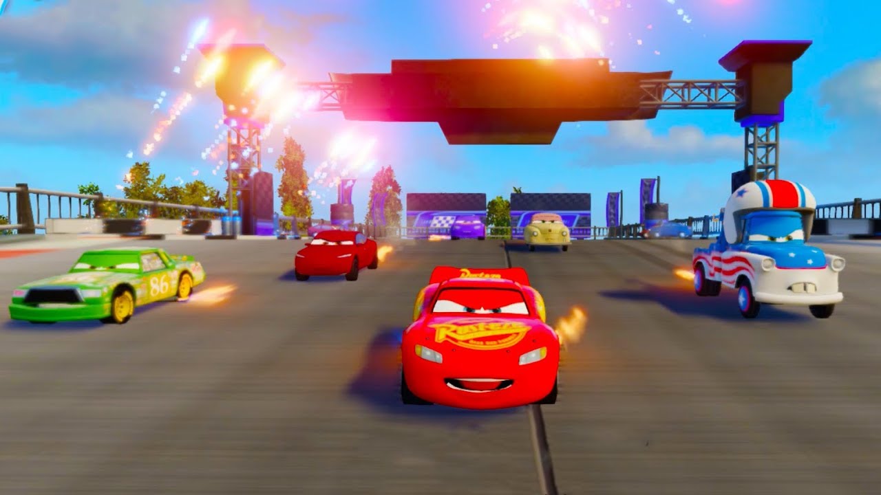 Lightning McQueen races all his friends! Cars 3 YouTube