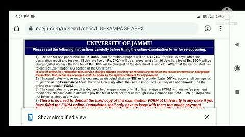 Jammu University UG ist sem (private) Examination & Re-evaluation link activate.