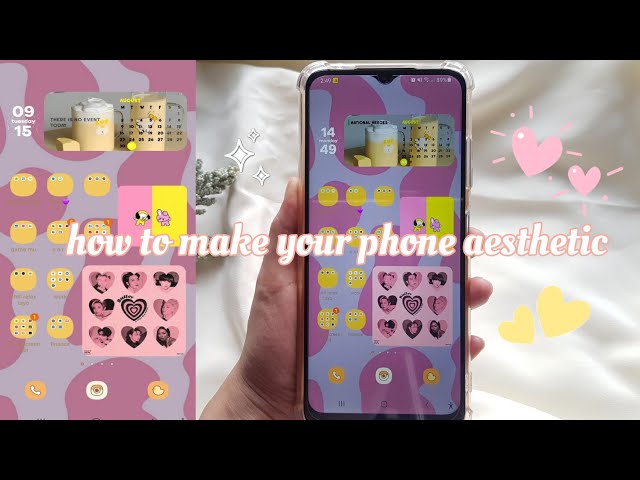 ☁️ how to make your phone Aesthetic | BT21 Chimmy u0026 Cooky theme | Jikook| Samsung A22 class=