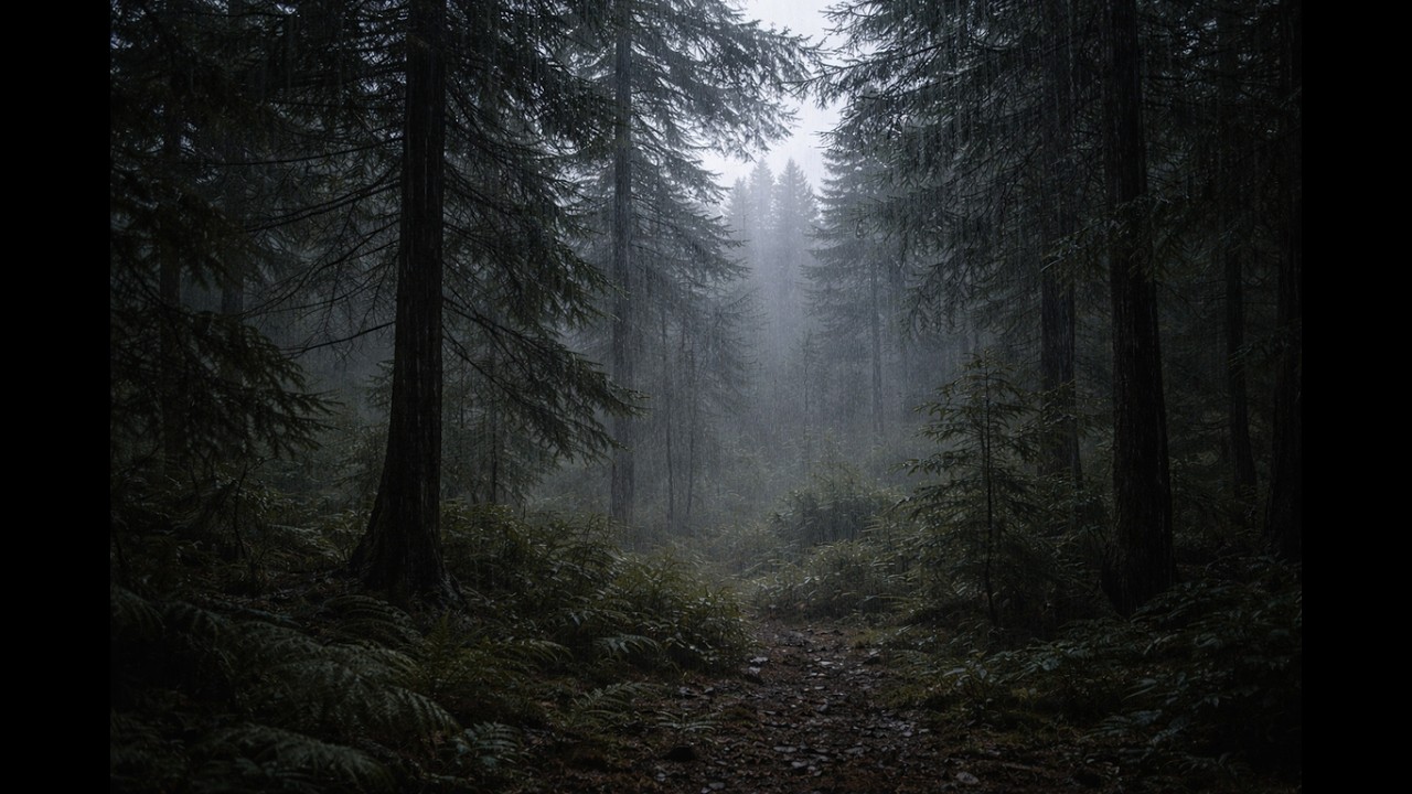 Endless Forest Rainfall at Night 🌧️ Neutral Rain Ambience for Deep Sleep & Meditation