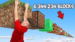Jumping 6,344,234 Blocks to Break a Minecraft RECORD