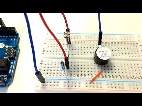 【Arduino電路實驗】光敏電阻控制有源蜂鳴器