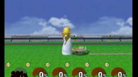Super Smash Bros Melee CrazyMod - Growing Peach and 5 Peach Team | Test