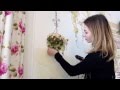 Видео урок Декор стены с элементами росписи акварелью и объемным декором Часть3