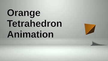 Tetrahedron (Triangular Pyramid) animation with music - CGI