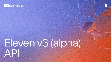 Eleven v3 (alpha) is now available in our API