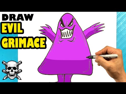 EASY how to Draw EVIL GRIMACE SHAKE