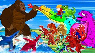 All BABY GODZILLA, KONG vs BIGdinosaurs fossils Episodes Indoraptor, Skeletons Animation Cartoon!