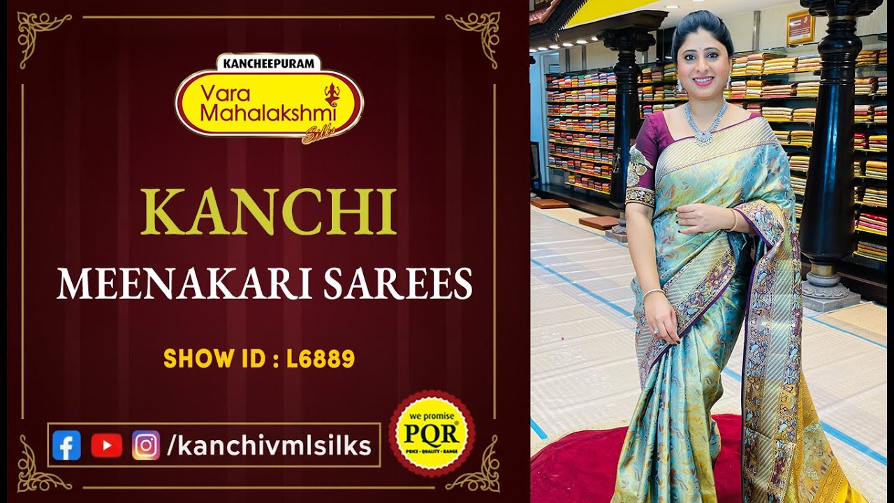 Kanchi Meenakari Sarees Collection | WhatsApp 89 0001 0002 | Kancheepuram Varamahalakshmi Silks LIVE