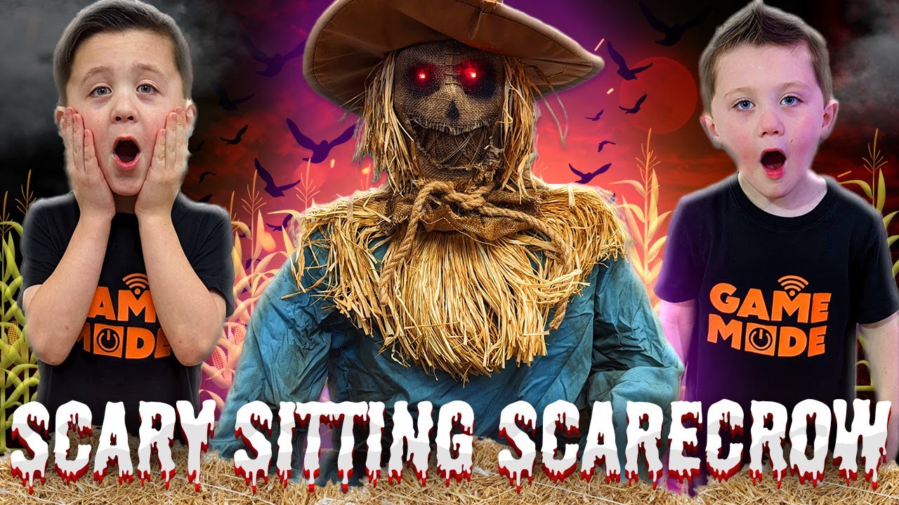 Scary Sitting Scarecrow Spirit Halloween 2023 | Unbox Setup Halloween Animatronic
