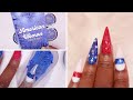 DIP NAILS WITH TIPS | 4th Of July Nails | Shameless Nails American Woman Collection