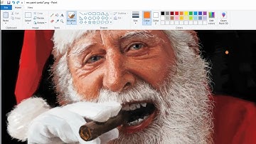 Drawing a Fairly Realistic Santa Claus in MS Paint
