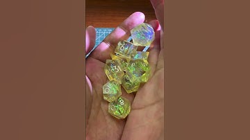 9 Polyhedral Resin Dice Sets D and D Celestial Oath Mirage #dice #ttrpg #dnd #diceset #dnddice