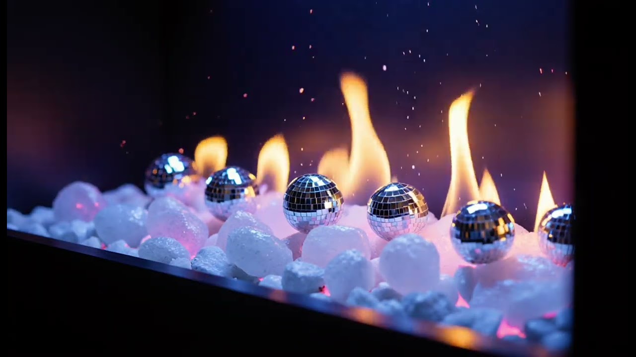 Cozy Modern Fireplace for Study & Focus 🔥 Crackling Fire Ambience 4K