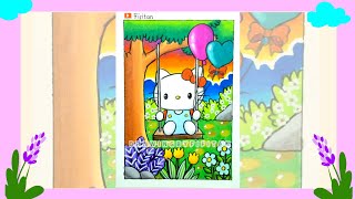 CARA MENGGAMBAR HELLO KITTY STEP BY STEP EP 526