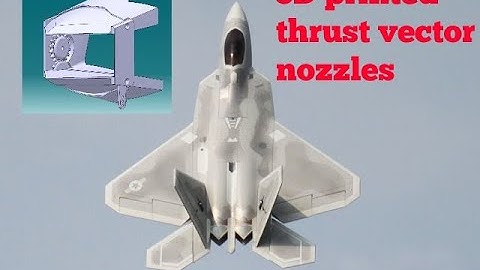 3D printed thrust vector nozzle for F-22 Raptor Freewing from MotionRC #jet #aviation #diy #printed