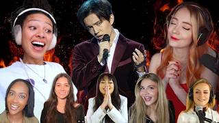 THE GIRLS FELL IN LOVE WITH HIS VOICE! THE BEST REACTIONS TO DIMASH screenshot 4