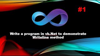 Write a program in VB.NET to demonstrate writeline method .