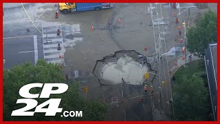 Broken water main causes sinkhole in the east end