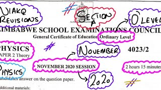 N2020 O LEVEL PHYSICS SECTION A | FULL VIDEO 