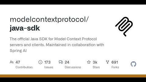 GitHub - modelcontextprotocol/java-sdk: The official Java SDK for Model Context Protocol servers ...