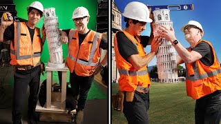 Fixing the Leaning Tower of Pisa | Best Zach King Tricks - Compilation #47