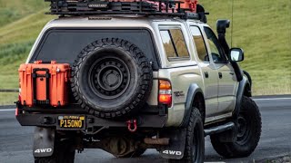 1st gen Tacoma rear bumper tire swingout build details