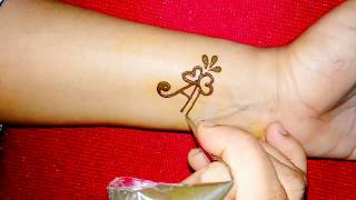 Diy 'A' letter henna tattoo design