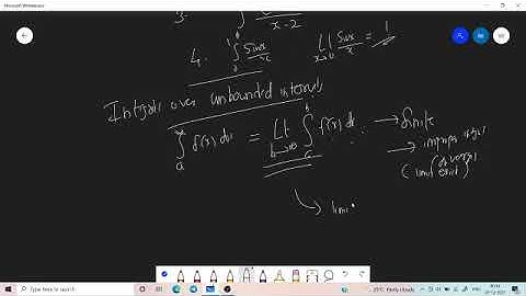 Improper integrals (comp video 1) by Dr. Krishna M