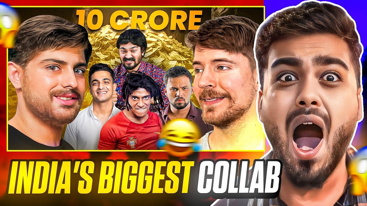 MR BEAST PARODY EPIC REACTION | INDIA’S BIGGEST COLLAB 😱