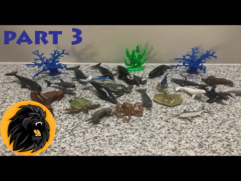 MEGA Sea Animal Toys Pack 🐳 Part 3 Whale Shark Seal Ocean Toy Surprise Playing With Plastic Animals