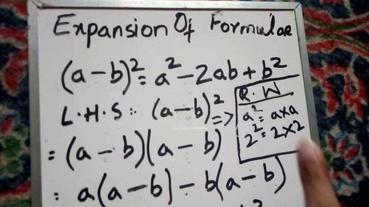 expansion of formula in urdu a b^2 YouTube