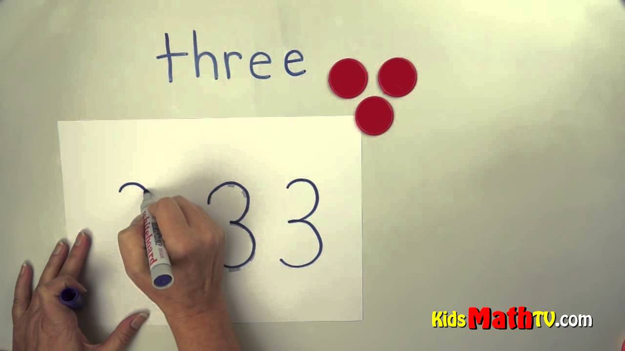 Number 3 - Learn to Count - Numbers from 1 to 10 - The Number