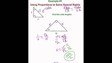 Geometry Mini Lesson #30 Chapt 5-8  Special Right Part I