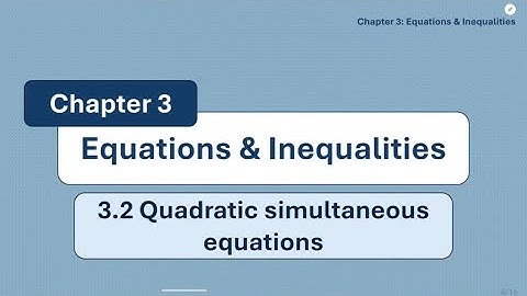 How to Solve Quadratic Simultaneous Equations | Edexcel Pure Maths AS/A Level | P1