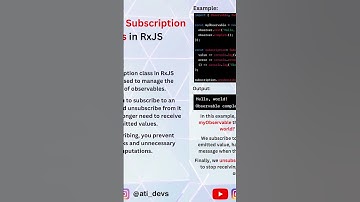 What is Subscription class in RxJS? #shorts #angular #interview #rxjs
