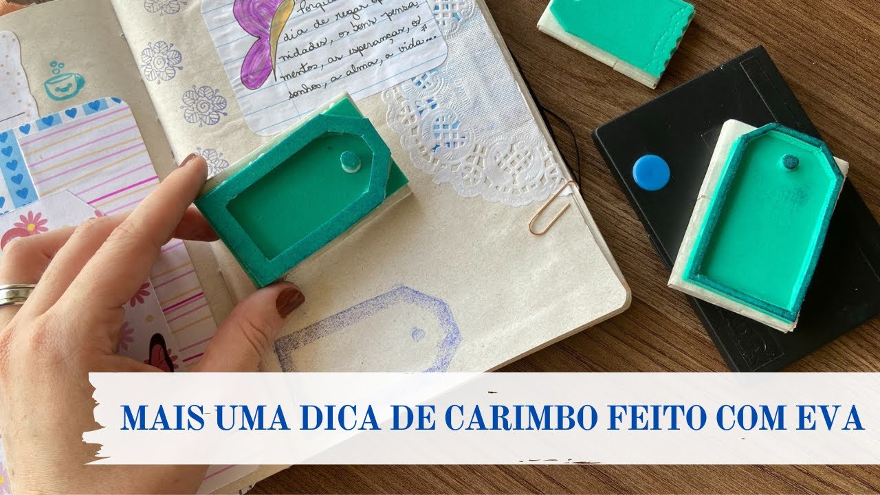 Como Fazer Um Carimbo De EVA Com Tema de TAG