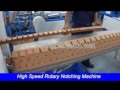 High speed edge protector rotary notching machine